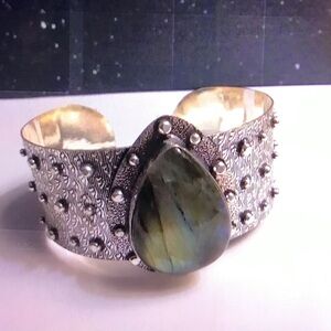 Labradorite 925 Sterling Silver Cuff Bracelet